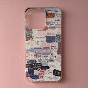 Inspirational Quote Phone Case - Multicolor